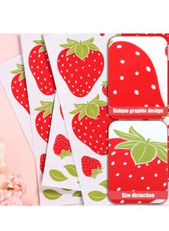 Excefore Wall Decals, Strawberry Wall Decals, Colorful PVC Stickers for Room Decor, Peel and Stick Fruit Wall Stickers for Living Room Background Kitchen Cabinet Window, 4 Sheets  - Image 4