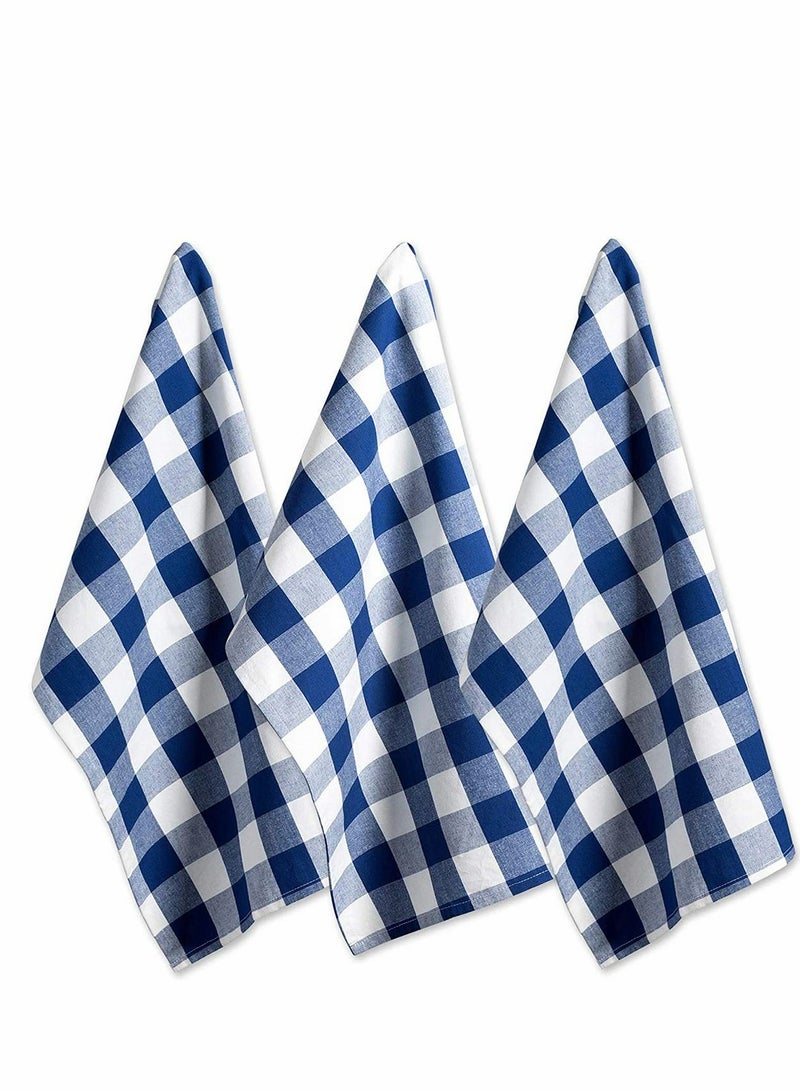 SYOSI 3 Pcs Buffalo Check Outdoor Rug Large Cotton Buffalo Check Plaid Dish Towels Monogrammable Oversized Kitchen Towels - Image 1