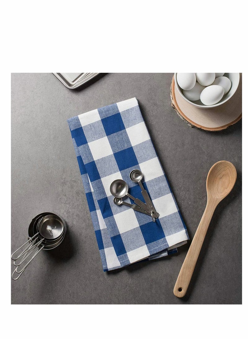 SYOSI 3 Pcs Buffalo Check Outdoor Rug Large Cotton Buffalo Check Plaid Dish Towels Monogrammable Oversized Kitchen Towels - Image 5