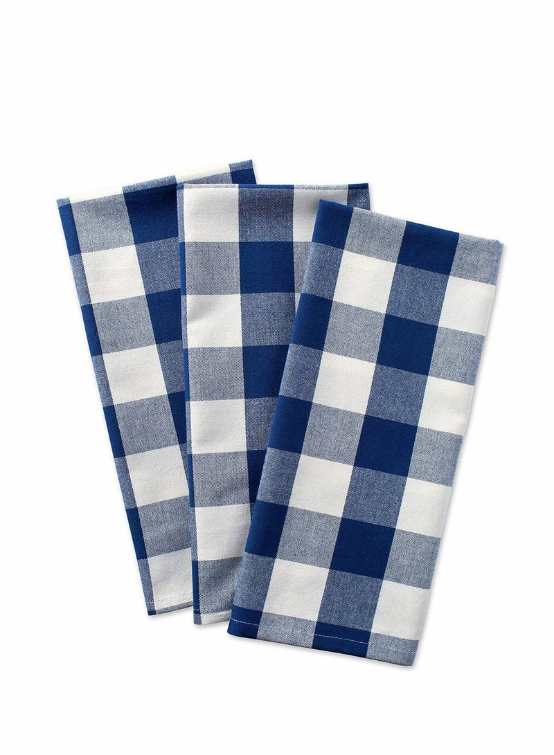 SYOSI 3 Pcs Buffalo Check Outdoor Rug Large Cotton Buffalo Check Plaid Dish Towels Monogrammable Oversized Kitchen Towels - Image 2