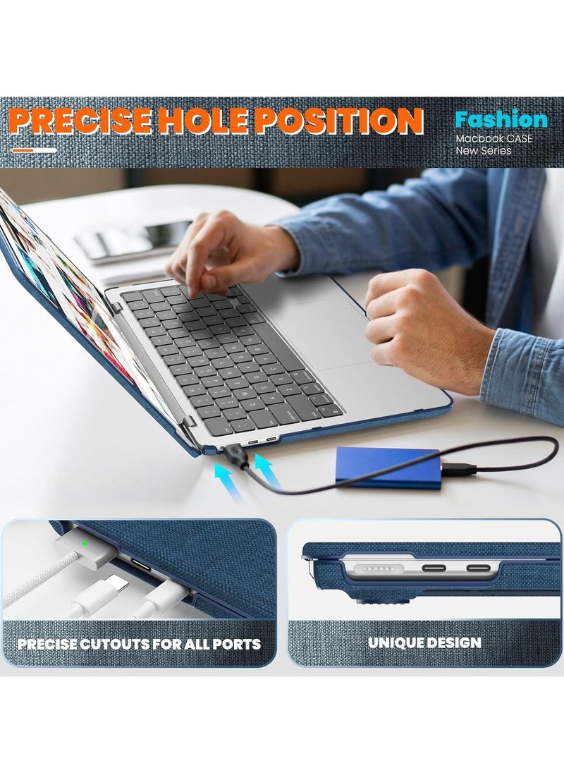 General Cace for MacBook Air 13.6 inch (2024/2022) (M2 A2681/M3 A3113),Heat Dissipation Anti-Fall Laptop Case with Stand Function,Cooling Anti-Friction Protective Cover  - Image 4