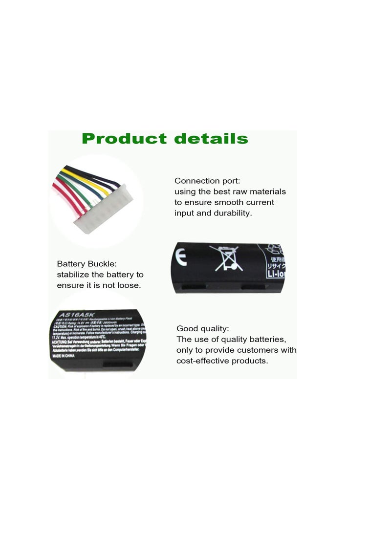 Terabyte AS16A5K Battery Recplacement For Acer. Aspire E15 E5-475 E5-523 E5-553 E5-575 E5-575G E5-576 E5-774G E5-575G-53VG Series,Fit P/N AS16A7K AS16A8K - Image 4