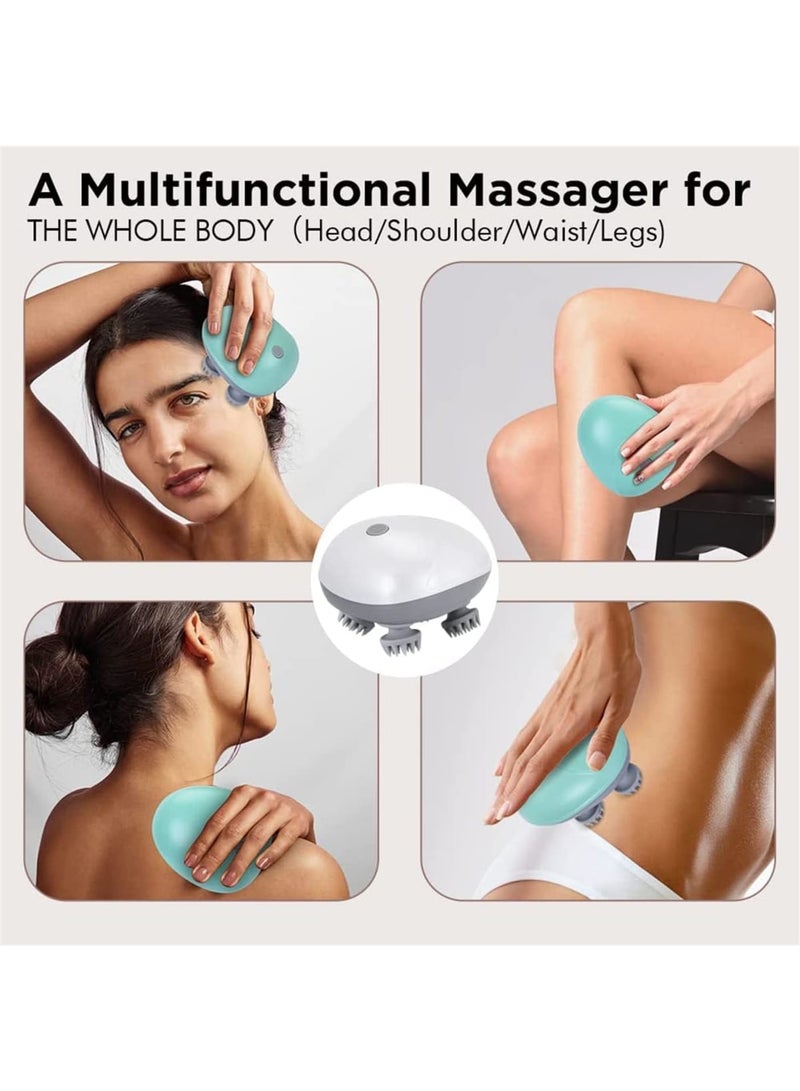 Zikra Electric Scalp Massager, Waterproof Portable Head Massager for Hair Growth, Full Body Massage, Versatile Pet Massager, Handheld Hair Massager with 4 Massage Heads, Detachable and Washable - Image 5