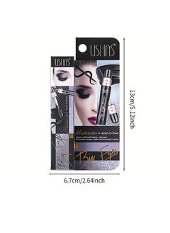 Ushas High Volumizing Mascara and Long-lasting Matte Liquid Eyeliner, Waterproof Smudge-proof Liquid Eyeliner, Long-lasting No Clumping Mascara (Black)  - Image 2