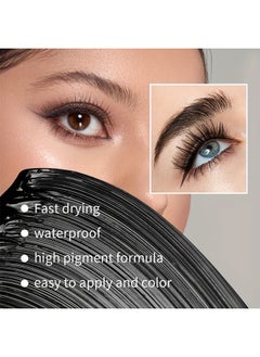 Ushas High Volumizing Mascara and Long-lasting Matte Liquid Eyeliner, Waterproof Smudge-proof Liquid Eyeliner, Long-lasting No Clumping Mascara (Black)  - Image 3