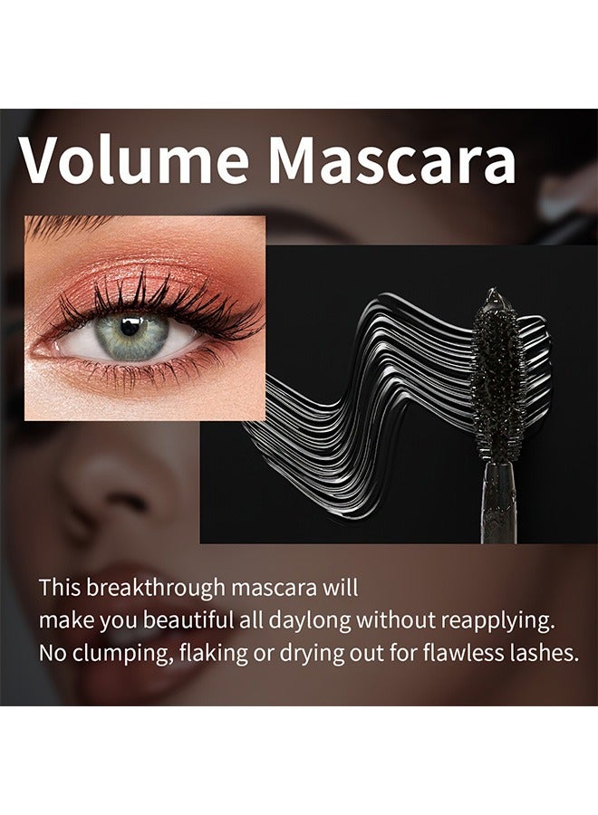 Ushas High Volumizing Mascara and Long-lasting Matte Liquid Eyeliner, Waterproof Smudge-proof Liquid Eyeliner, Long-lasting No Clumping Mascara (Black) - Image 4