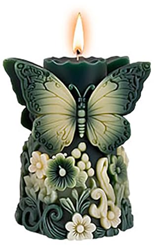 EVERELAM Butterfly Flower Cylinder Molds Silicone Wave Spiral Candle Mold - Silicone Resin Casting Molds for Candle & Resin & Soap Craft Supplies - Image 1