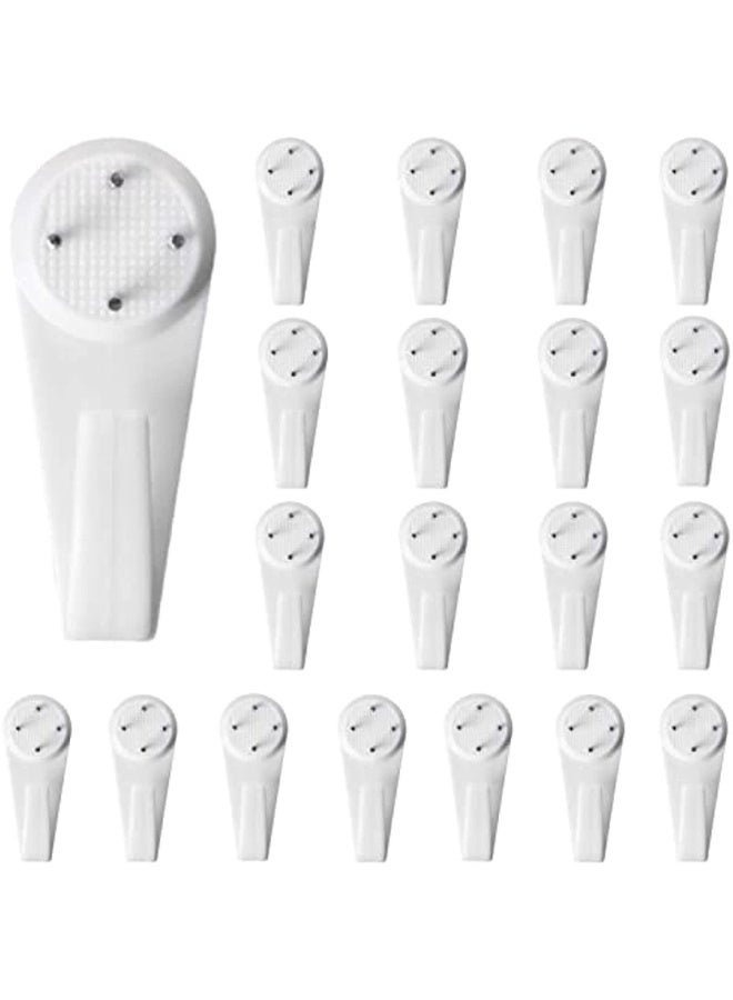 Hanging Pictures Without Making Holes-Wall Hangers To Fix Pictures Without Drilling-Lot Of 20 Hooks To Fix Pictures Without Nails  - Image 1