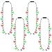 Traplace 4 PCS Christmas Light Up Necklaces 8 LED Bulbs Light Up Christmas Necklace 3 Modes Colorful Xmas Party Supplies for Women Xmas Decor for Ugly Sweater Holiday Party Festive Gifts - Image 2