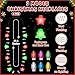 Traplace 4 PCS Christmas Light Up Necklaces 8 LED Bulbs Light Up Christmas Necklace 3 Modes Colorful Xmas Party Supplies for Women Xmas Decor for Ugly Sweater Holiday Party Festive Gifts - Image 4