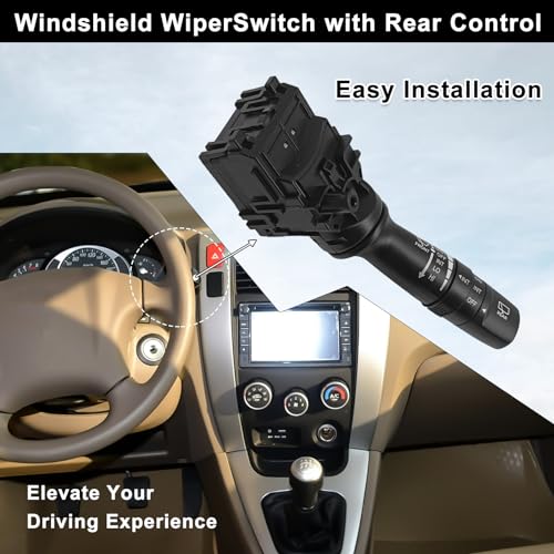 Vrasly Windshield Wiper Switch - Wiper Switch with Rear Control Compatible with Hyundai 2010-2017 Elantra GT Veloster Kia Soul Sorento Forte Rio Forte Koup Forte5 Soul EV 2012-2019 Replace 93420-2K050 - Image 5