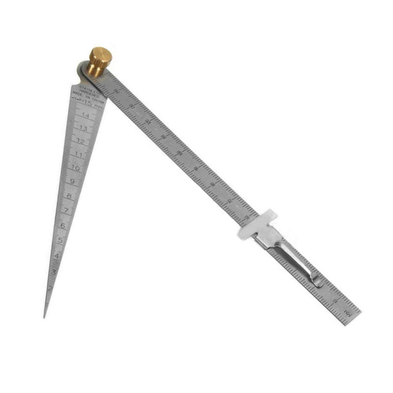 2 PCS 0-15mm Hole Measuring Tapers Ruler Gaps Measuring Ruler Set Depth Inspecting Ruler Utility Measuring Tool - Image 1