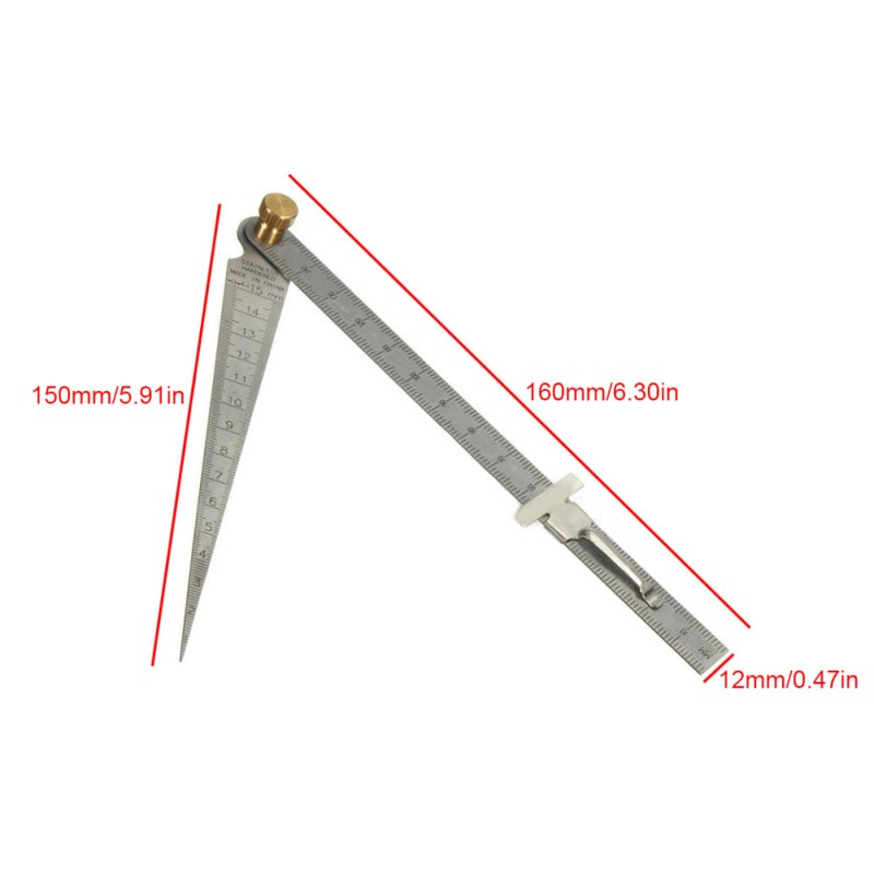 2 PCS 0-15mm Hole Measuring Tapers Ruler Gaps Measuring Ruler Set Depth Inspecting Ruler Utility Measuring Tool - Image 3