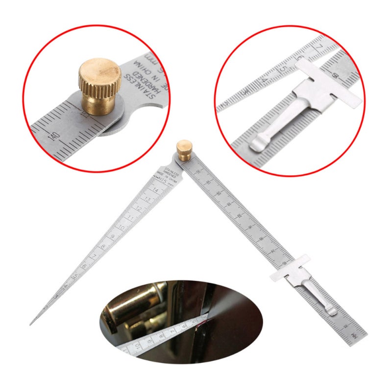 2 PCS 0-15mm Hole Measuring Tapers Ruler Gaps Measuring Ruler Set Depth Inspecting Ruler Utility Measuring Tool - Image 4