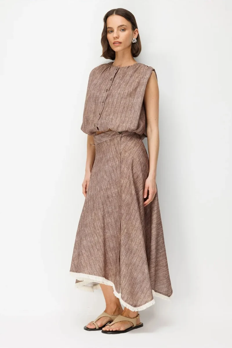Mixray MIXRAY Linen Cotton Two-Piece Coord
