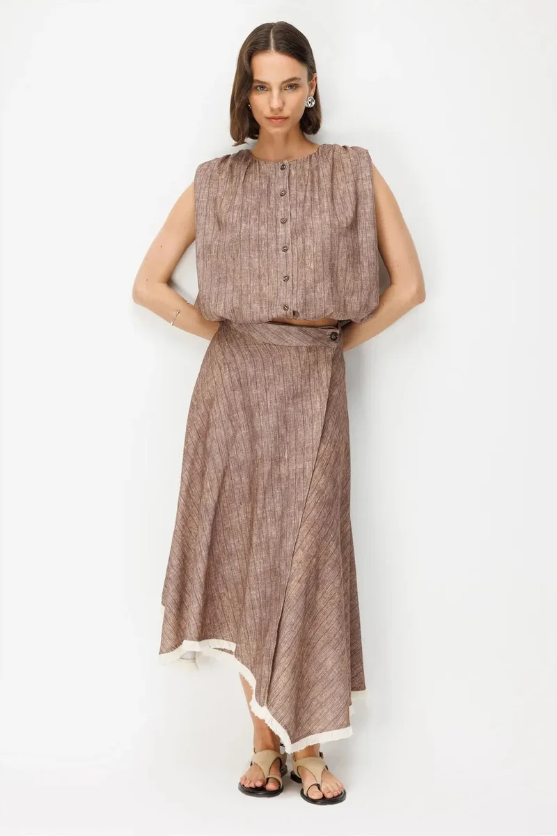 Mixray MIXRAY Linen Cotton Two-Piece Coord