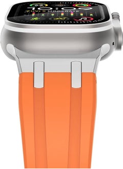 NewWays NewWays for Apple Watch Ultra Band 49mm 45mm 44mm 42mm 41mm 40mm 38mm for Men, AP Wide Sport Liquid Silicone Rubber Band with Stainless Steel Adapter for Apple Watch Band for iWatch Series 8 7 6 5 SE 