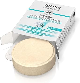 lavera شامبو لافيرا الصلب الأساسي الحساس ترطيب عناية بدون سيليكون رطوبة مكثفة عناية لطيفة نباتي مستحضرات تجميل طبيعية 50 جرام - Image 3