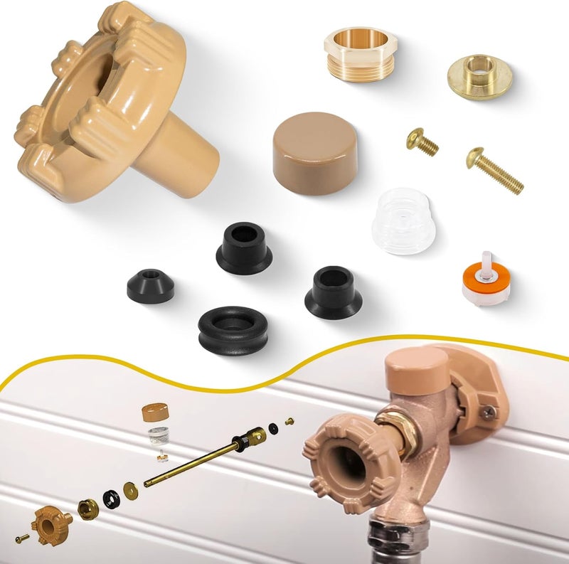 Datrenm RK-17MH Outside Faucet Repair Kit Metal Handle Compatible with Woodford Model 17 - Image 1