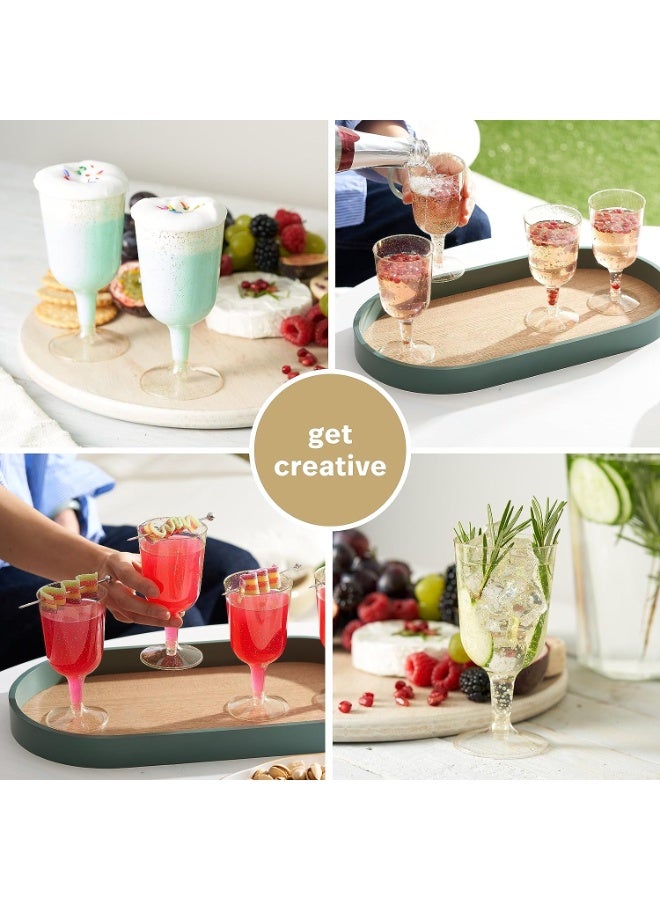 بواو كؤوس نبيذ بلاستيكية بريق ذهبي BOAO 50 لحفلات الزفاف وأعياد الميلاد وحفلات الزفاف والحفلات، 6 أونصات - متينة وقابلة لإعادة الاستخدام - Image 5