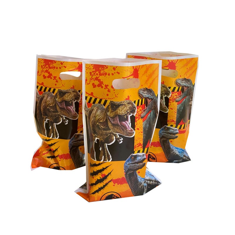 LYK 30pc Dinosaur Gift Bags: Dinosaur-Themed Party Gift Bags, 9.8x6.3 Inches, Orange, Polypropylene, Birthday, Holidays - Image 3