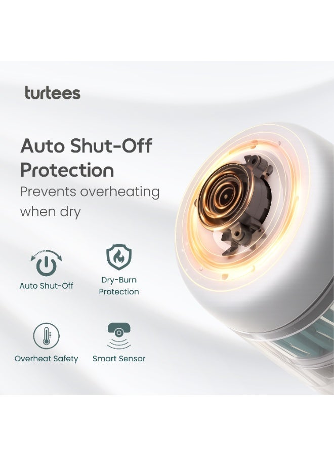 Turtees 8-in-1 Baby Bottle Warmer for Breast Milk & Formula, Fast 3-Min Heating to 37°C, Steam Sterilizer, Auto Shut-Off, Dry-Burn Protection, Defrost & Food Heater, BPA Free - TBW300 - Image 2