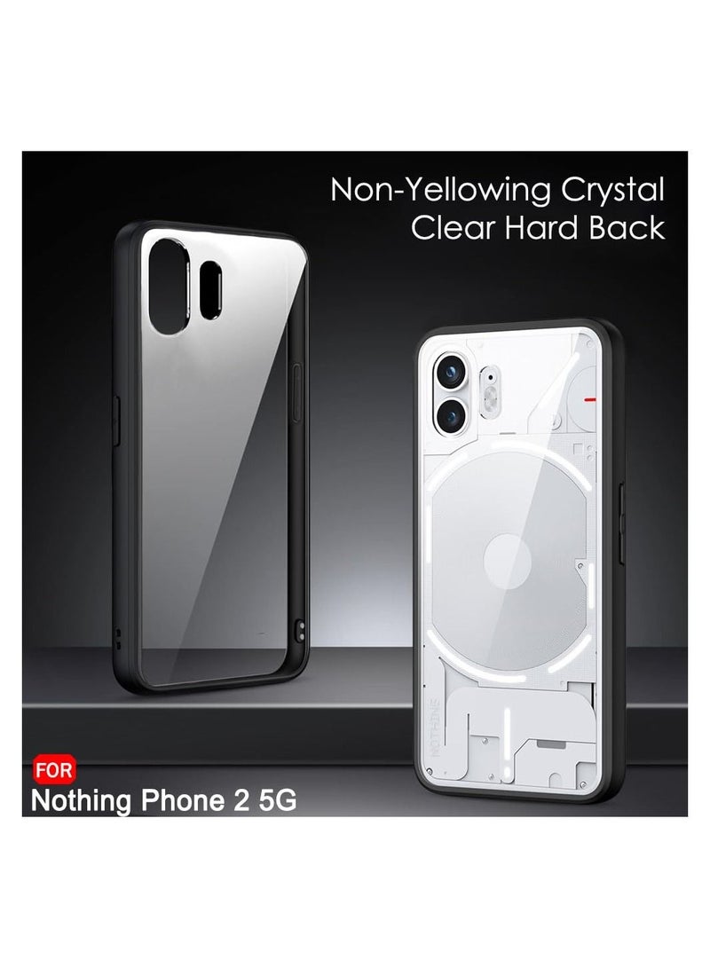 vesus Case for Nothing Phone 2 Shockproof Crystal Clear Hard Back Cover Anti Yellowing Case 360 Degree Protection TPU Bumper Transparent Back Cover Case for Nothing Phone 2 - Image 3