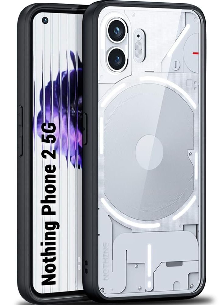 vesus Case for Nothing Phone 2 Shockproof Crystal Clear Hard Back Cover Anti Yellowing Case 360 Degree Protection TPU Bumper Transparent Back Cover Case for Nothing Phone 2 - Image 1