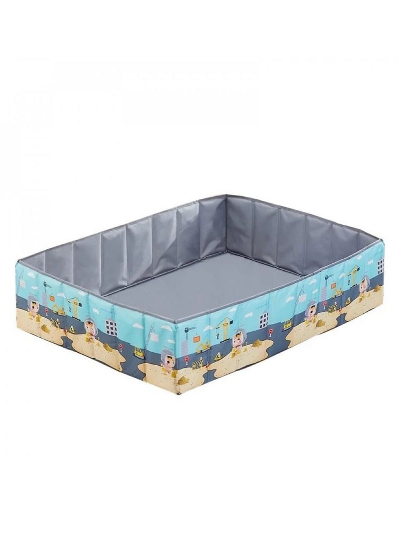 Baby Playpen with Mat Playpen with Mat for Babies and Toddlers Playpen Anti-Fall Playards for Indoor & Outdoor Safety Gate Fence Active Center (Blue) - Image 1