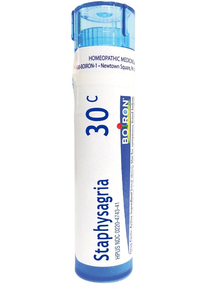 Boiron Staphysagria 30C, 80 Pellets, Homeopathic Medicine For Surgical Wounds  - Image 1