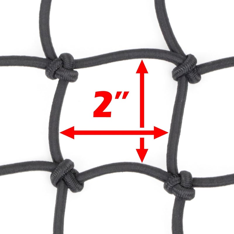Powertye 15"x30" Mfg Large Cargo Net featuring 10 Adjustable Hooks & Tight 2"x2" Mesh - Image 3