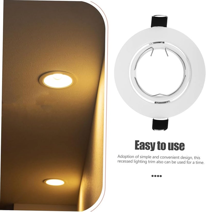 White Heavy Duty Recessed Light Trim Mounting Shell for Standard LED Ceiling Fixtures - Image 5