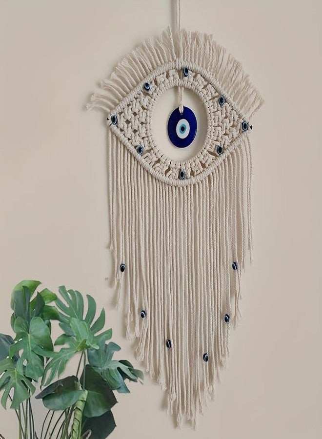 Yeaco Boho Style Handmading Wall Decor with Evil Eye Dream Catcher - Image 1