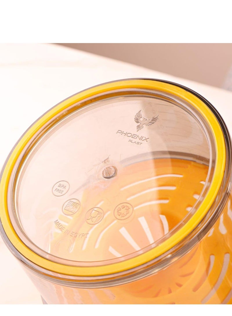 فينيكس عصارة برتقال أكريليك يدوية وعصارة برتقال وإبريق 2 في 1-1 قطعة فيروزي - Image 3