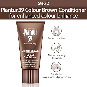 Plantur 39 Caffeine Shampoo and Conditioner Set for Brown Brunette Hair Conceal Hairline Prevents and Reduces Hair Loss Unique Formula Supports Hair Growth 250ml Shampoo and 150ml Conditioner - Image 3
