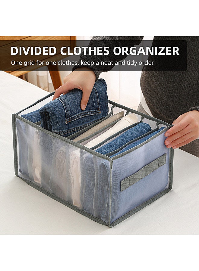 9 Grids Clothes Organizer, Closet Organizer Storage, Drawer Dividers with Handle, Wardrobe Clothes Organizer, for Jeans Trousers T-shirt Underwear  - Image 4