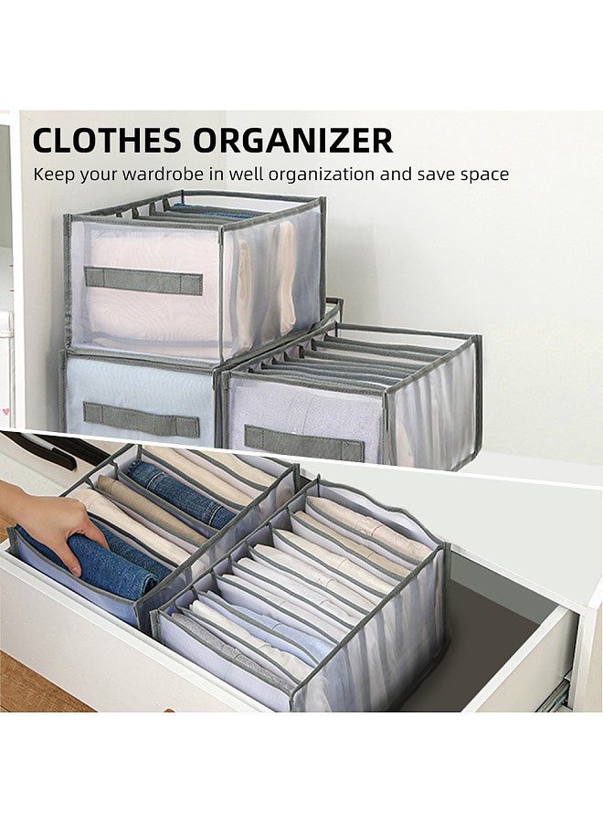 9 Grids Clothes Organizer, Closet Organizer Storage, Drawer Dividers with Handle, Wardrobe Clothes Organizer, for Jeans Trousers T-shirt Underwear  - Image 2