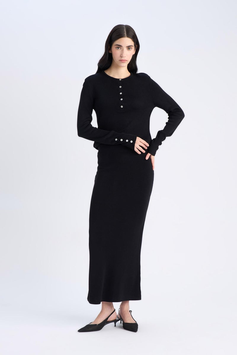 DeFacto Black Woman Basic Midi Pencil Skirt Casual - Image 4