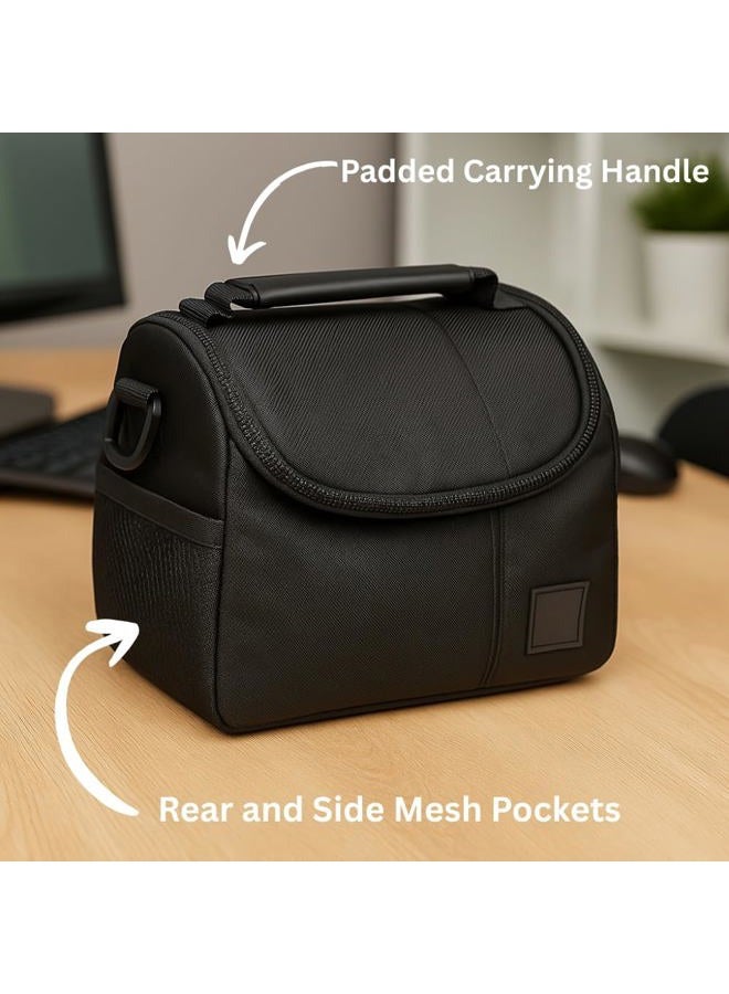 eCostConnection Medium Soft Padded Camera Equipment Bag/Case for Nikon, Canon, Sony, Pentax, Olympus Panasonic, Samsung & Many More + Microfiber Cloth - Image 3