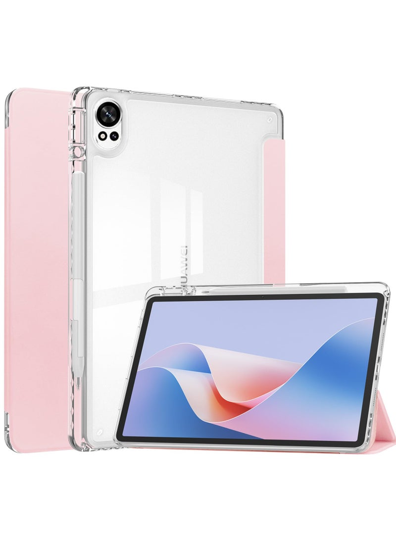 for HUAWEI MatePad 12X Case Cover, Triple Fold Y-shaped Design, Multi Angle, Leather Tablet Cover With Pen Slot, Automatic Wake-up/sleep, Pink - Image 1