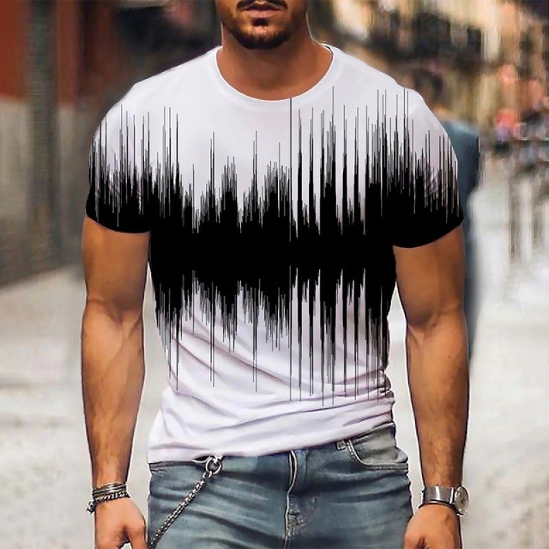 Men'S 3D Digital Printing Daily Round Neck Short Sleeve Street T-Shirt Mixed Batch - Image 2