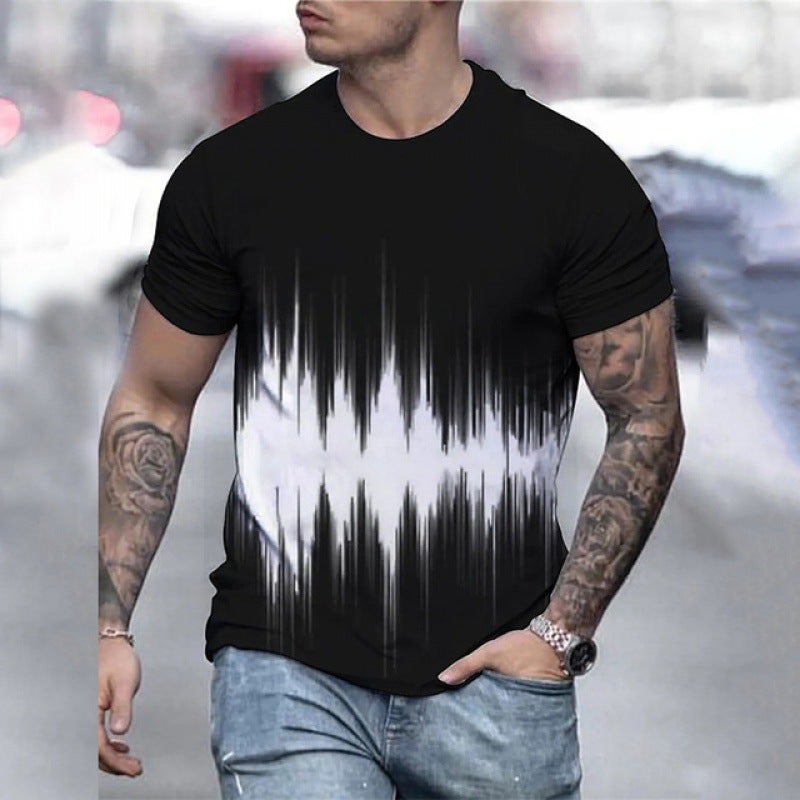 Men'S 3D Digital Printing Daily Round Neck Short Sleeve Street T-Shirt Mixed Batch - Image 4
