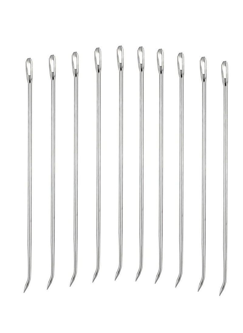 SYOSI Roasting Trussing Needles, Meat Trussing Needle Stainless Steel Cooking Needles Poultry Trussing Needle for Securing Stuffed Turkey, Chicken, Roasts and Rolled Meats Supplies (10 Pieces)  - Image 1