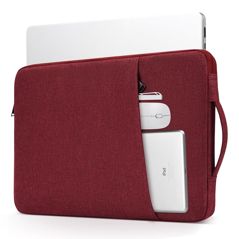 iKammo 14 Inch Laptop Sleeve Case For Hp Acer Chromebook/Stream/Pavilion Plus 14  Lenovo Ideapad/Thinkpad  Asus Vivobook Go  Dell Latitude Computer Bag  Wine Red - Image 1