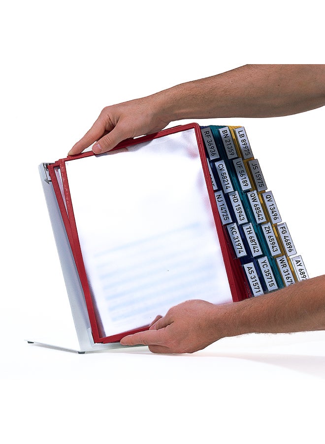 Durable Table A4 Document Display Organizer | 20 SHERPA® Colour-Coded Panels, Anti-Glare Scannable Pages, Robust Powder-Coated Steel Table Stand, 5-Year Warranty, Made in Germany - Image 3