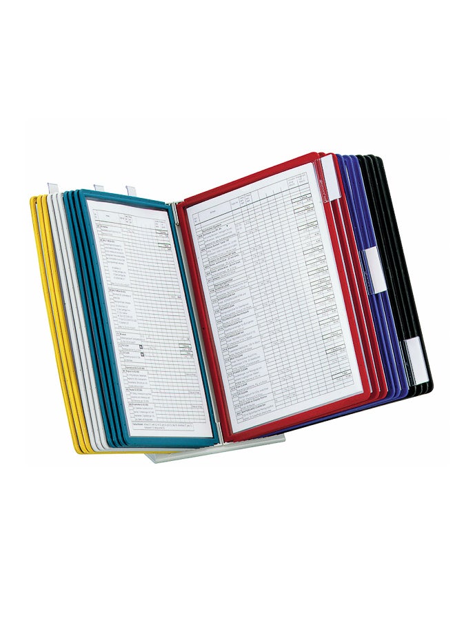 Durable Table A4 Document Display Organizer | 20 SHERPA® Colour-Coded Panels, Anti-Glare Scannable Pages, Robust Powder-Coated Steel Table Stand, 5-Year Warranty, Made in Germany - Image 5