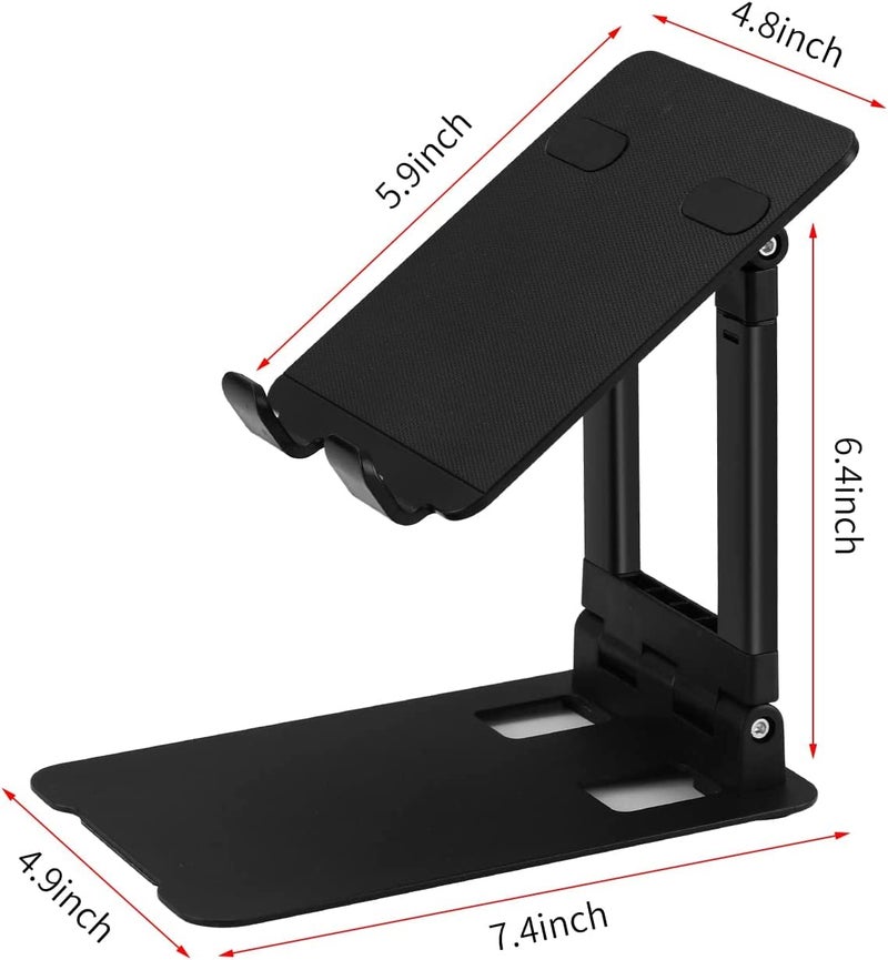 Hold Up Tabletop Table Holder Stand Tablet Stand & Phones Stand for Table for Online Class Portable & Universal Phone Holder (Black) - Image 5