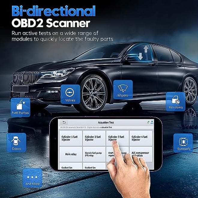 اكس تول ماسح ضوئي A30M OBD2 BT، قارئ رموز OBD2 لاسلكي مع 21 اعادة ضبط، اختبار نشط، اداة تشخيص جميع انظمة السيارة، قارئ رموز اعطال السيارة واعادة ضبطه لنظامي Android وiOS، تحديثات مجانية مدى الحياة - Image 4