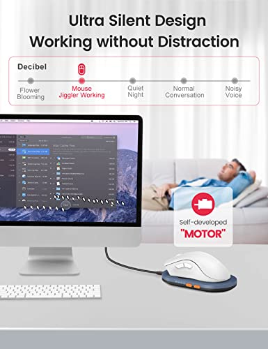 Vaydeer Ultra Slim Mouse Mover, Air 3 Mouse Jiggler with Adjustable Interval Timer, Undetectable & Noiseless, Simulates Realistic Mouse Movement, Driver-Free for Keeping The PC Active and Secure - Image 4