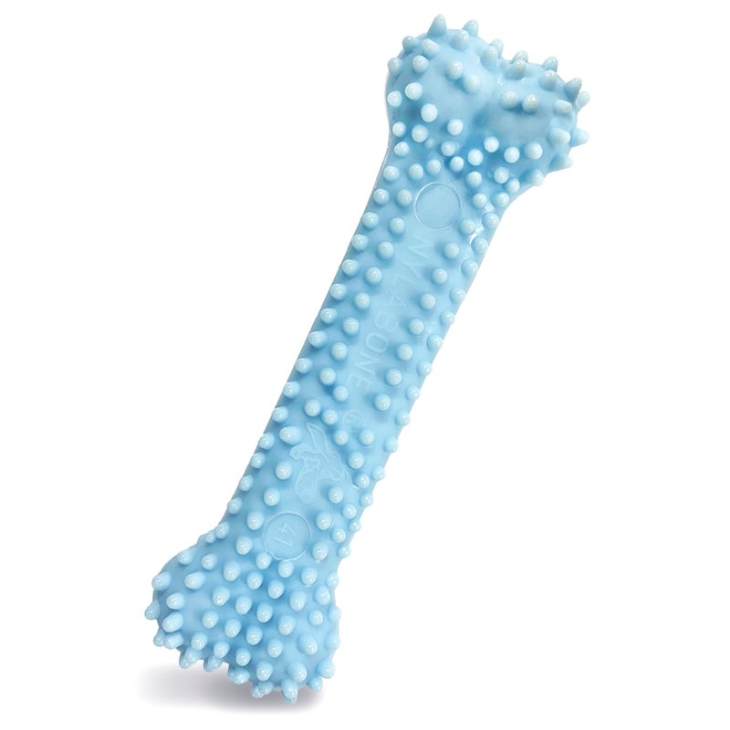 Nylabone Puppy Chew Blue Textured Teething Bone - Chewing Toys for Puppies - Puppy Supplies - Chicken Flavor, X-Small Dogs - Up to 15 Ibs, 1 Count - Image 1